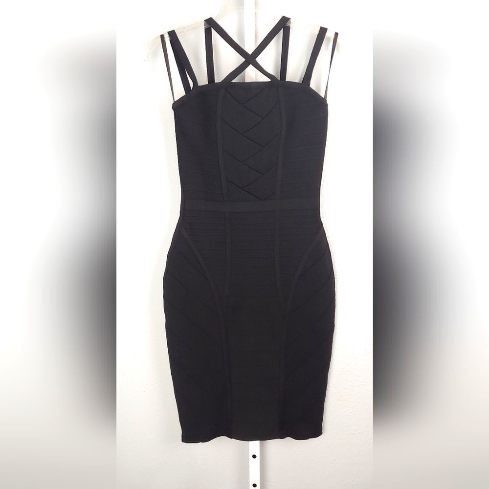 NWOT Dress the Population Bandage Dress Sz S True Black NEW